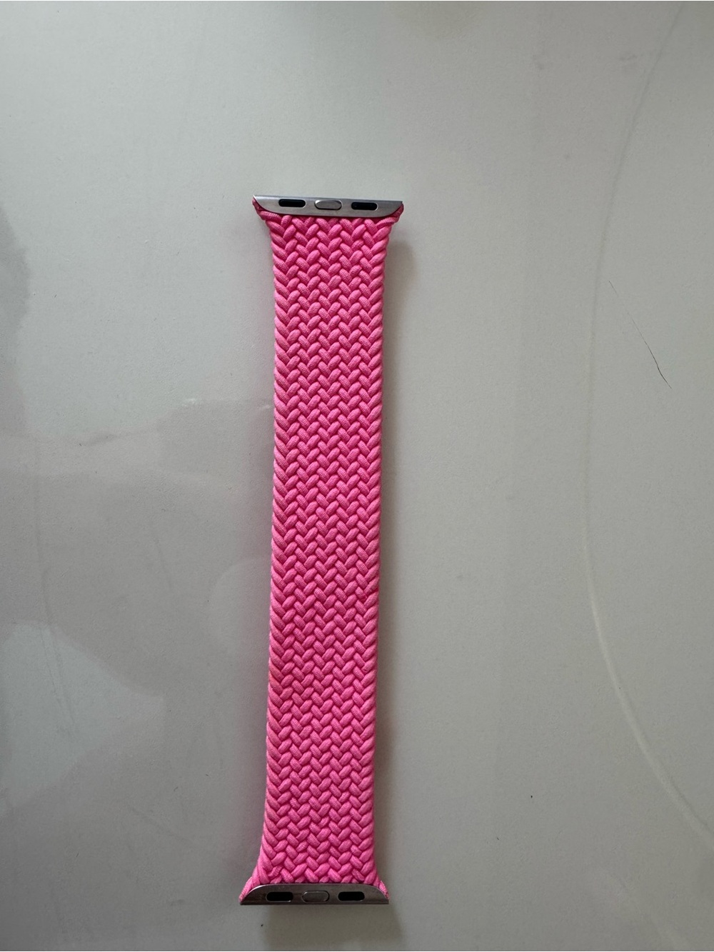 Apple watch band, Braided Solo Loop, hot pink